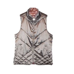 Kensie Women's Opal Gray Reversible Vest Jacket